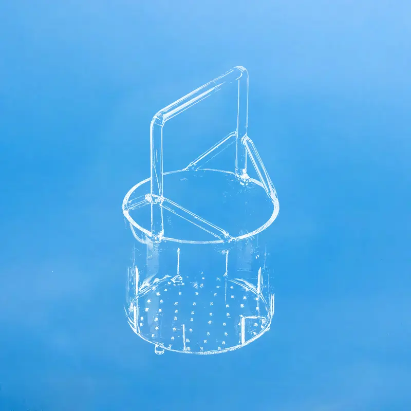 Perforated Quartz Wafer Baskets & Custom Fused Silica Process Carriers 8 quartz wafer cleaning racks