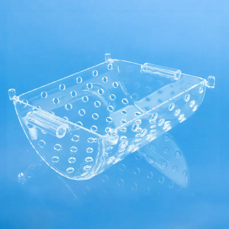 Perforated Quartz Wafer Baskets & Custom Fused Silica Process Carriers 9 Quartz cage boat