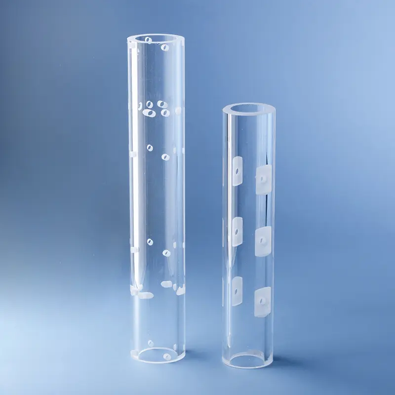 Custom U-Shaped Quartz Glass Tubes & Fused Silica U-Bends 10 Slotting of Quartz Tube Walls