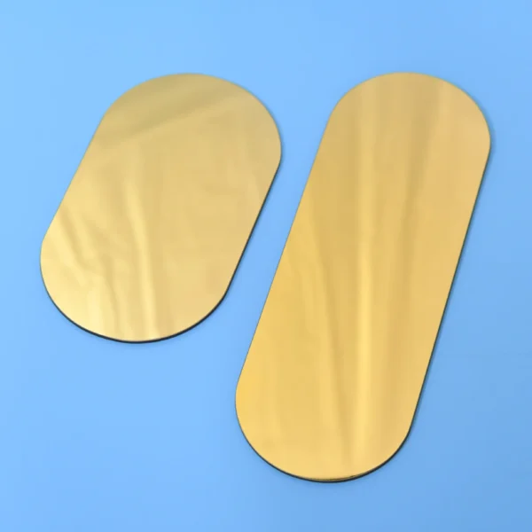 Rounded-Edge Gold-Coated Long Strip