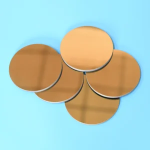 Custom-Shaped Gold-Coated Quartz Plates | Precision Fused Silica Substrates 5 Circular Gold-Coated Disc