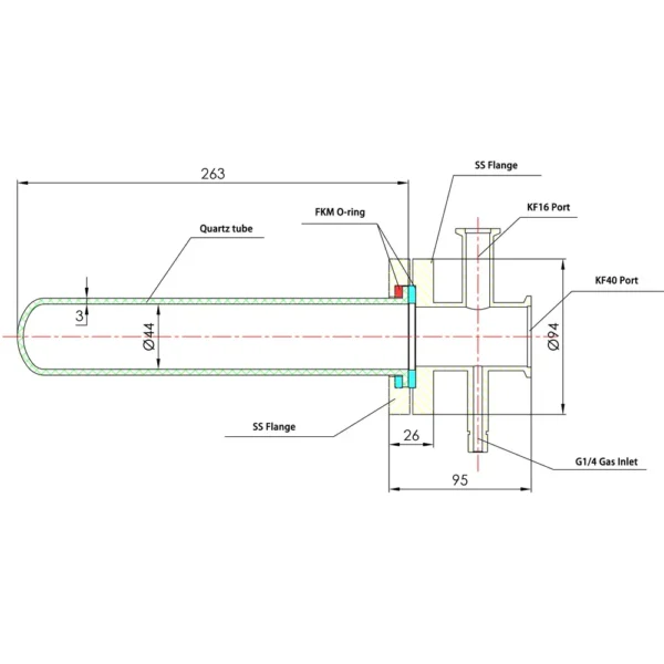 quartz tube with flange - 이미지 5