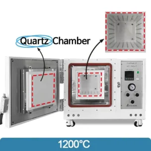 An open furnace with a diagram illustrating the placement of a 