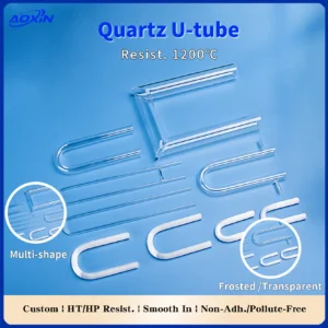 Assortment of Quartz U-tubes, highlighting 